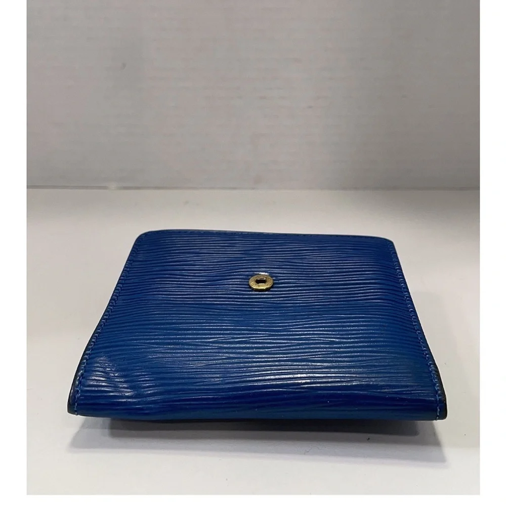 Louis Vuitton Blue Epi Leather Tri Fold Wallet